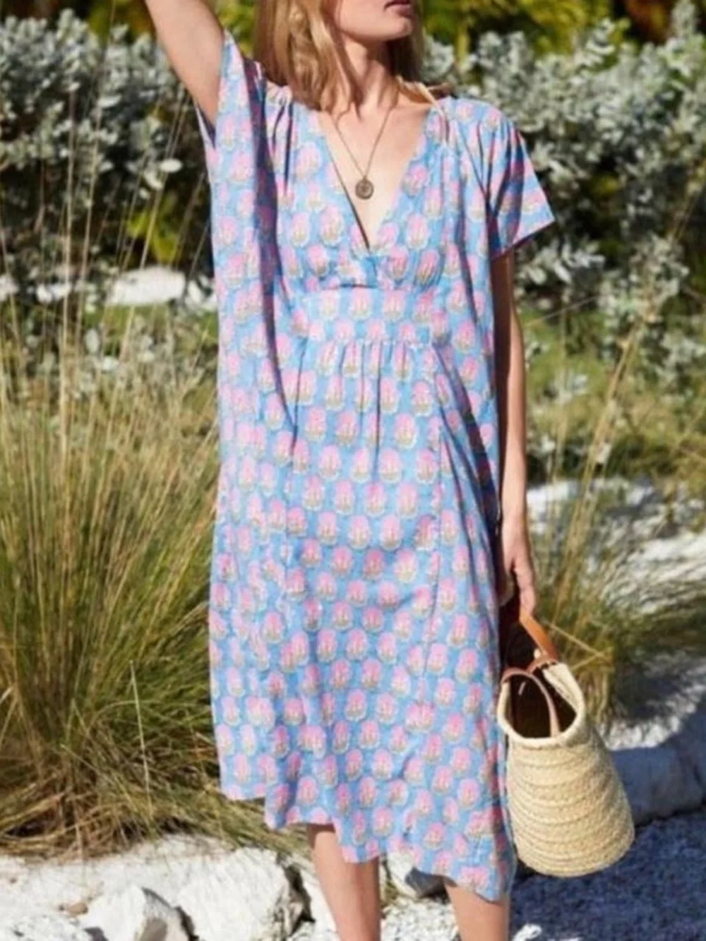 Emerson fry india collection Francina caftan organic cotton $178 retail
